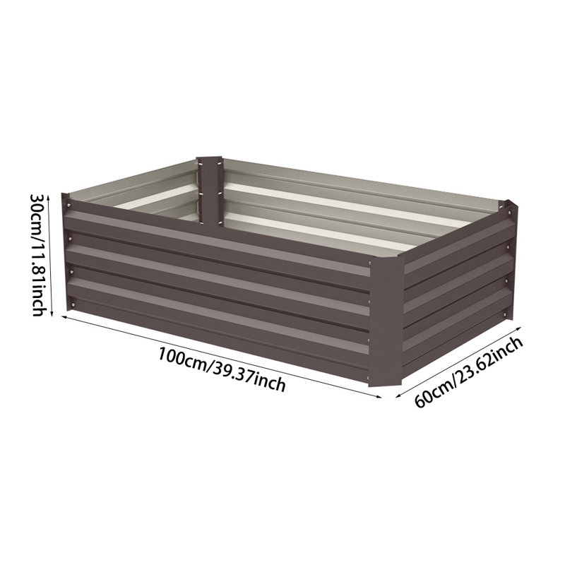 Metal Planter Box,  100cm H x 60cm W x 30cm D