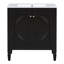 Meuble-lavabo de 30 po avec lavabo, deux portes avec tablette, charnières de porte à fermeture en douceur, style rétro-106668083