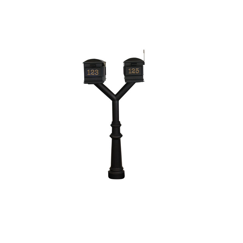 Penfield 71.375'' H Flute Multi-Mount Post, Black