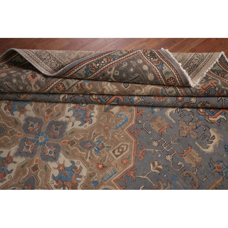 Tapis traditionnel géométrique rétro 10 x 13