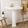 Dynasty 35.5" Tall Rectangular Vitreous China Pedestal Bathroom Sink with Overflow