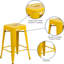 Anastassios Industrial Style Stool - Modern Metal Galvanised Steel-2146996887-2146997102