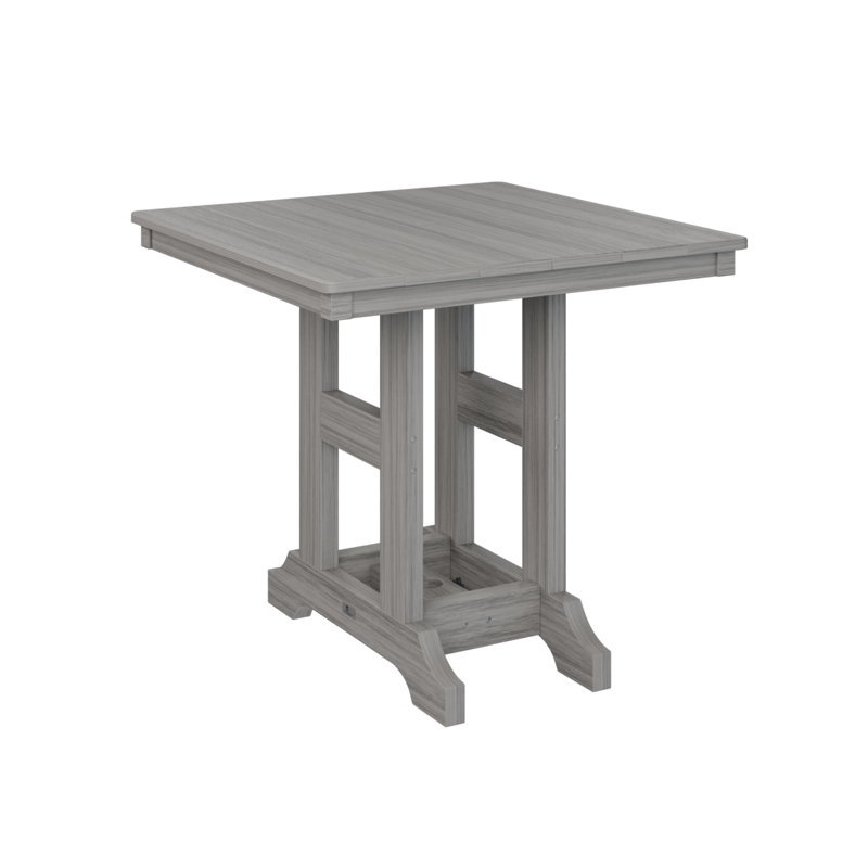 Table de salle à manger à hauteur de comptoir 33 po Berlin, H 35,5 po x l 33 po x P 33 po, Bois flottant gris