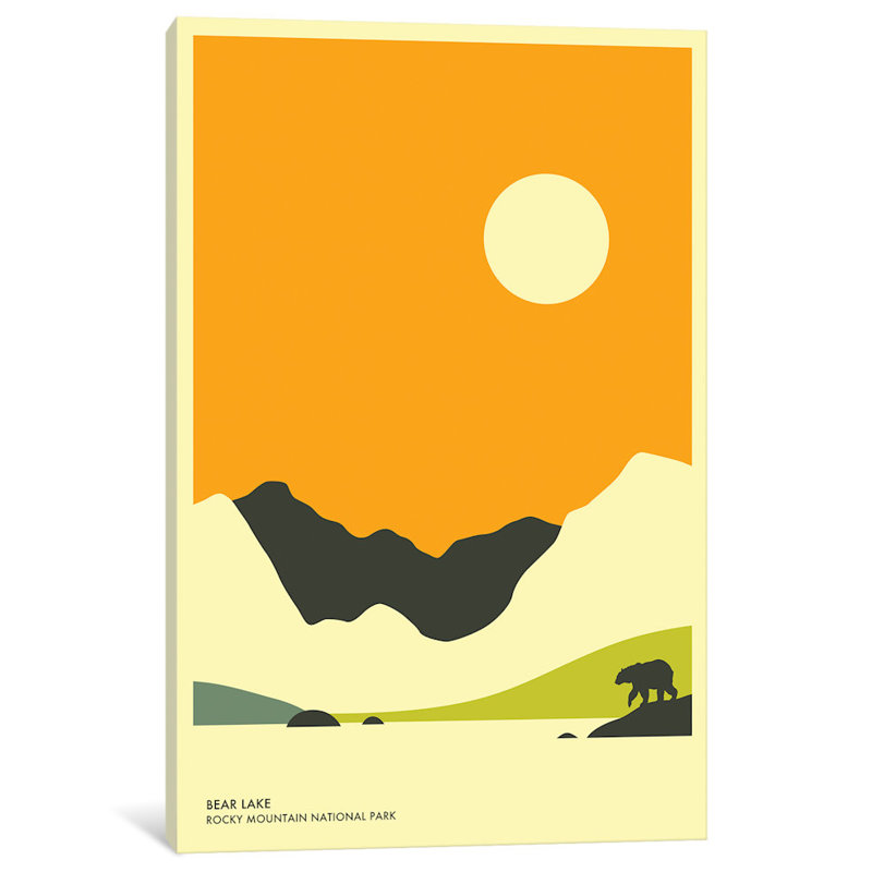 « bear lake, rocky mountain national park », reproduction d’impression sur toile, H 60 po x l 40po x P 1,5 po