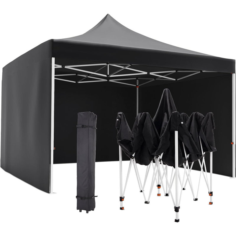 Tente de pavillon 10 po x 10 pi - Grande capacité, Noir
