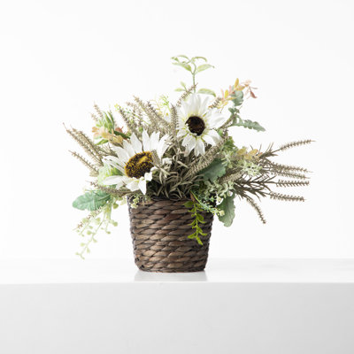 Polyether Polyurethane (PU) Sunflower Arrangement in Pot