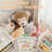 Kids Toy Storage Organizer with 10 Storage Bins, Foldable Toy Organizers And Storage With Bookshelf, Toy Storage Shelf with 3 Shelves And Drawing Board, Extra 3 Brushes
