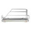 Organisateur de rangement coulissant et coulissant en acier chromé polyvalent pour batterie de cuisine et plats de cuisson Glidez