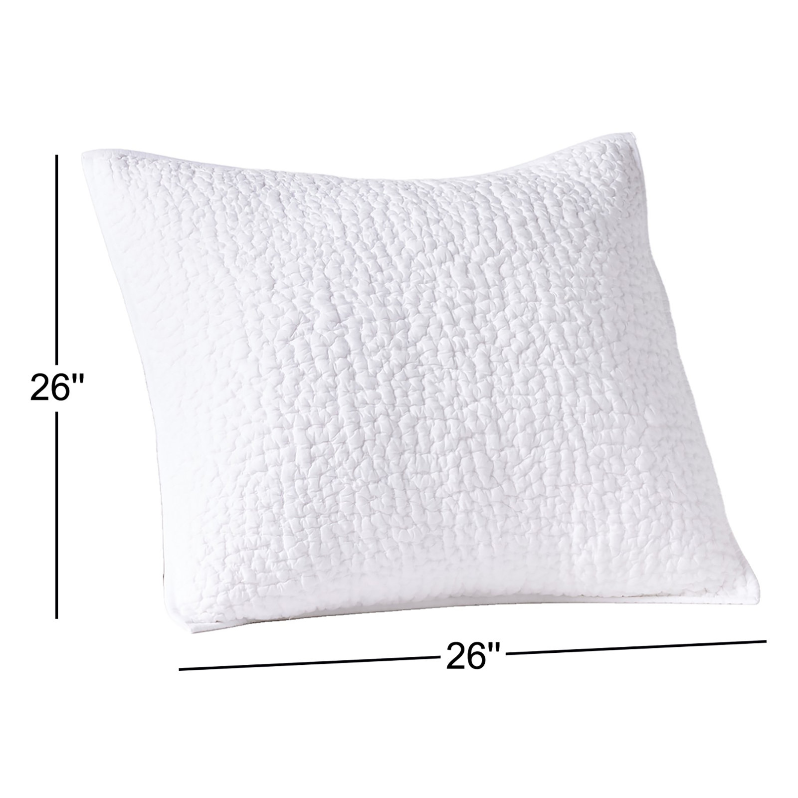 Pebbled Organic Sham, Alpine White