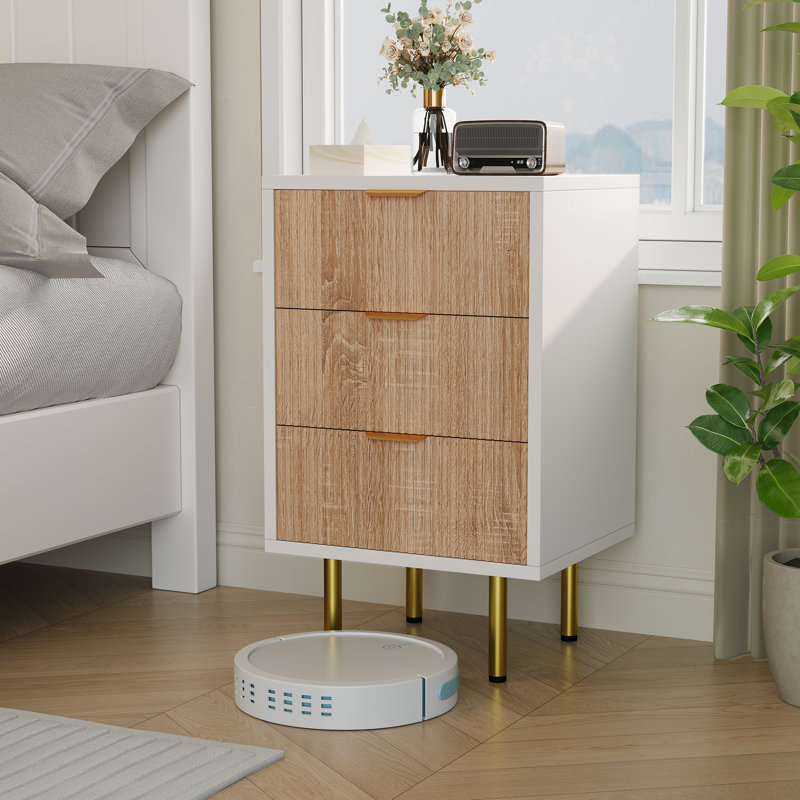40cm W Manufactured Wood Bedside Table