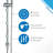 Blue Ocean 39 Inch Stainless Steel SC5706 Retro-Fit Rain Shower System with Shower Head