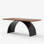 Bureau de direction de 180 cm (70,9 pouces), bureau avec piètement en métal, poste de travail moderne et épuré, table d'écriture ou table de conférence pour bureau à domicile