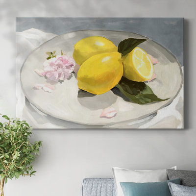 Lemons on a Plate II-Gallery Wrapped Canvas