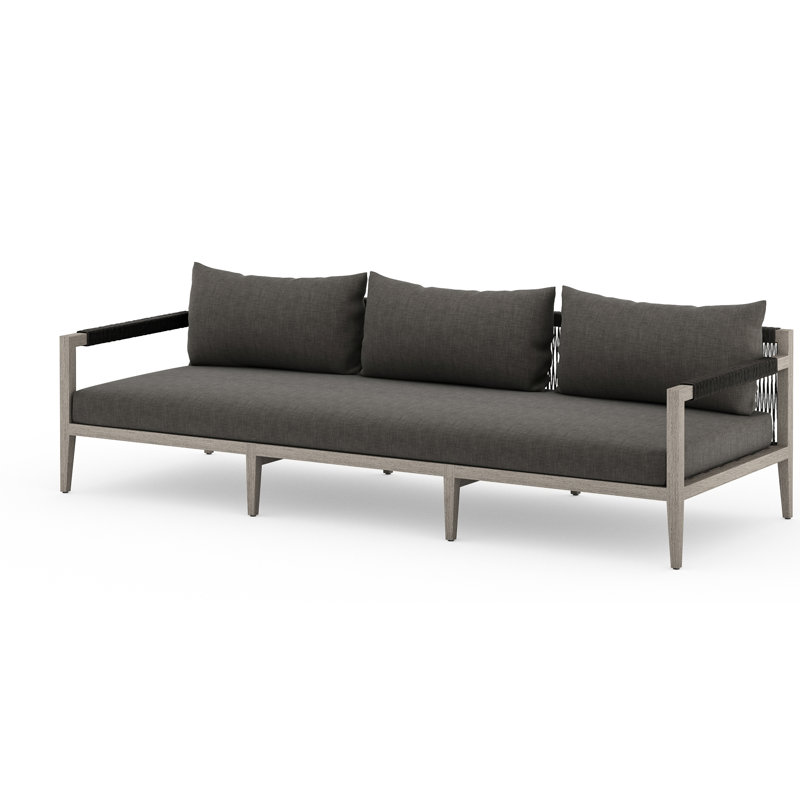 Sherwood Outdoor 3 - Seat Patio Sofa, Weathered Gray, Stone Gray