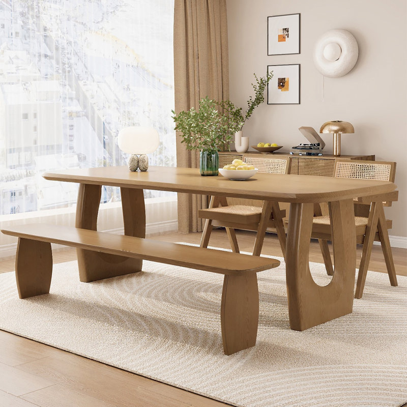 Table de salle à manger Burlywood, H 29,53 po x L 70,87 po x l 31,50 po