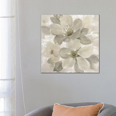 White On White Floral I by Silvia Vassileva - Wrapped Canvas Gallery-Wrapped Canvas Giclée