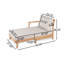 Canapé modulaire d'extérieur en bois d'acacia Henry avec coussins