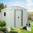 6Ft X 5Ft Outdoor Metal Storage Shed With Window And Metal Foundation ,White-112578544-123030853