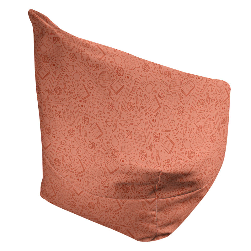 Sac de pois Leffel, H 120 po x L 31 po x P 60 po, Rembourrage poly, Orange
