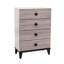 Meuble de chambre à coucher moderne de conception moderne 1 pièce crème 4 tiroirs avec plateau en faux marbre