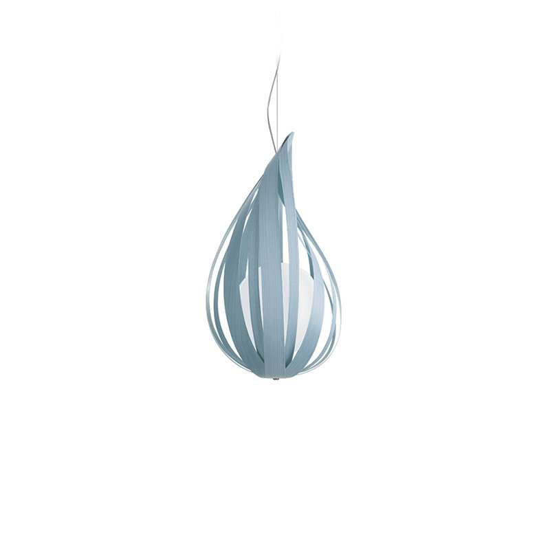 Raindrop 1 - Light Pendant, 14.2" H x 8.7" W x 8.7" D, G-9 Base, Sea Blue