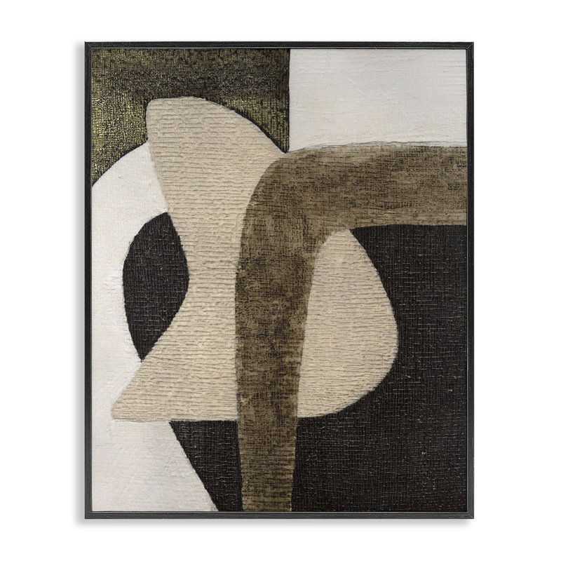 «Boho Modern Shape Pattern», art de la giclée encadrée par Vanna Lam, Giclée encadrée noir minuit, H 14 po x l 11 po
