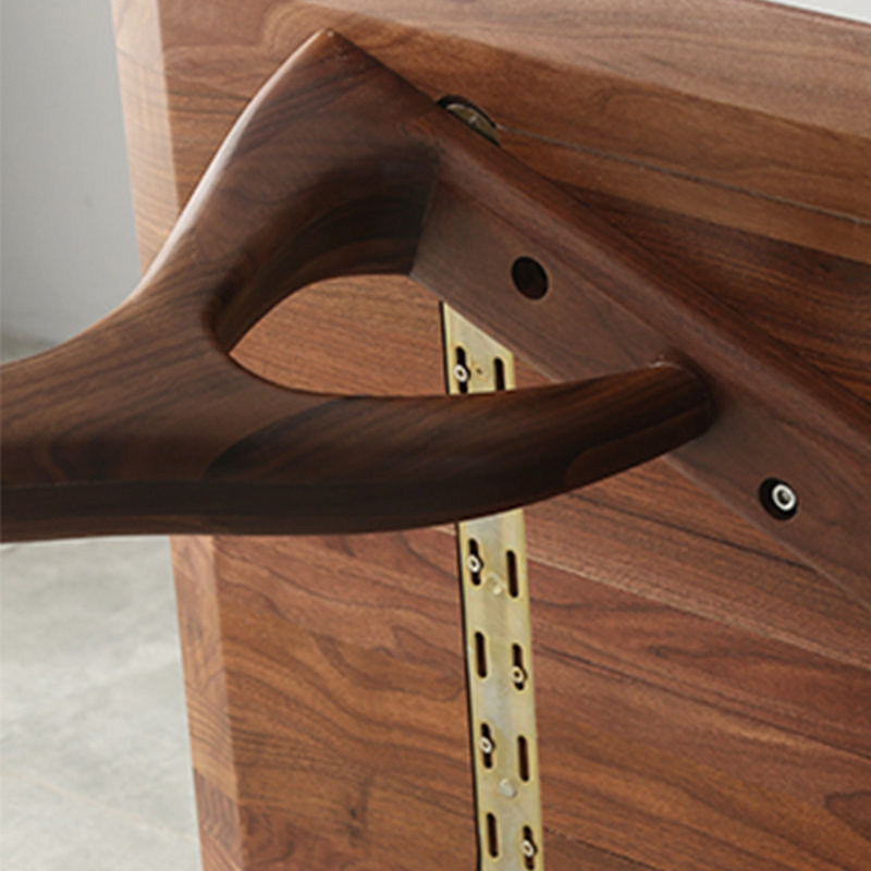 Walnut Solid Wood Dining Table, 33.46" W x 62.99" L