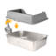 Litière pour chat en acier inoxydable Go Fresh MeowLoo, gris-1235290663