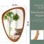 Miroir décoratif élégant en bois massif irrégulier pour une esthétique à la maison améliorée et un placement polyvalent-130556851-130556852