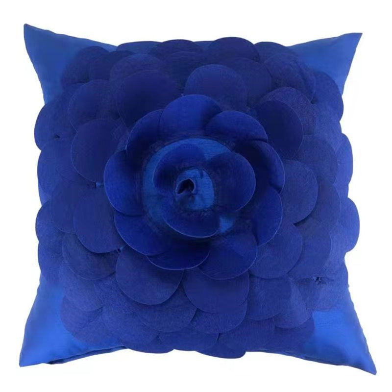 Caseyann Floral Square Cushion Cover, Navy
