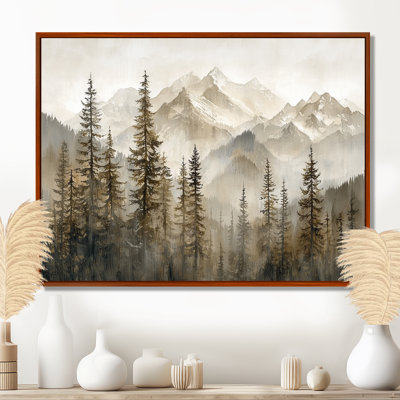 Timber And Peaks Mountain Simplicity In Winter III - Mountains Canvas Art