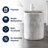 Troy 17" Modern White Faux Marble Cylinder Accent Table, Round Pedestal End Table & Decorative Indoor Stool for Living Room-212843946