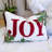 JOY Embroidered Christmas Throw Pillow