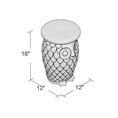 Evgenij Ceramic Accent Stool