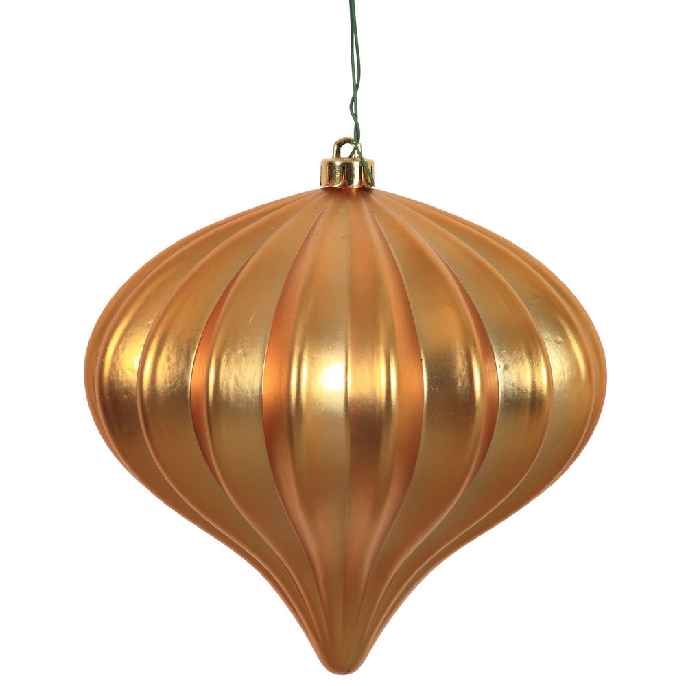6" Shatterproof Holiday Ornament, Antique Gold