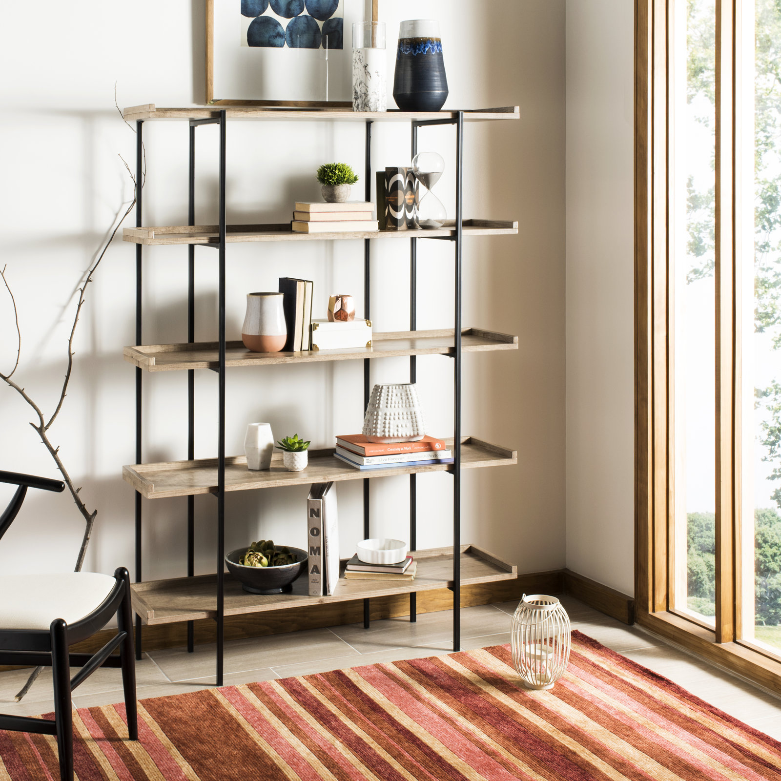 Sigmund Wide Etagere Bookcase