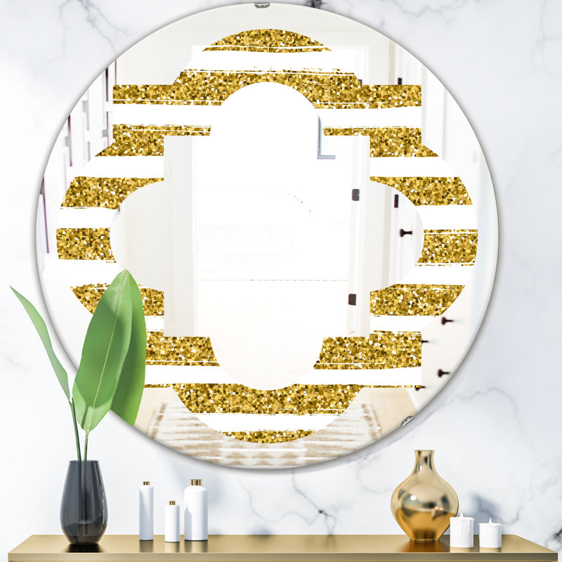 Miroir mural sans cadre Quatrefoil Lines, H 31,5 po x l po