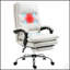 Chaise de bureau ergonomique avec siège pivotant, soutien lombaire, massage, hauteur réglable, appui-tête et repose-pieds