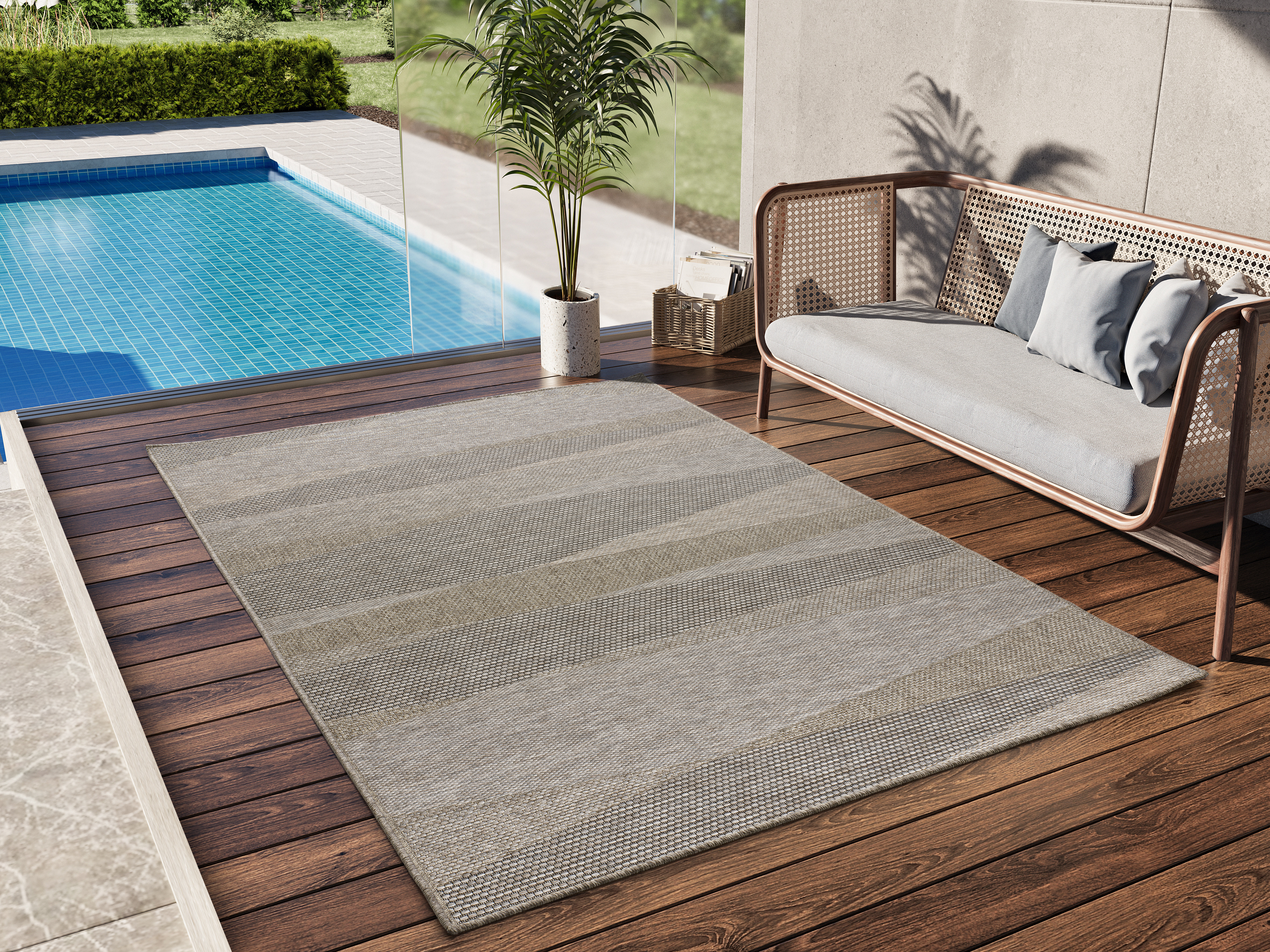 Fjørde & Co Jasmyn Abstract Flat Woven Flatweave Tan Area Rug | Wayfair ...