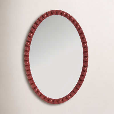 Varsha Oval Glossy Burgundy Mirror