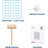 12-Cube Metal Grid Storage Organizer - Modular Wire Cube Shelf Unit, 37.4”l x 12.6”w x 48.8”h, Versatile Closet Cabinet & Bookshelf for Bedroom, Office, Entryway-127263545
