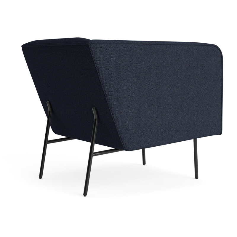 MTO - Chaise longue Dandy avec pieds noirs, Kvadrat Autumn Navy