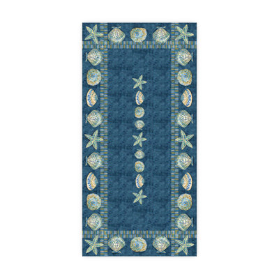 Embellished Shells Abstract Tablecloth