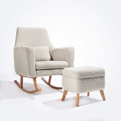 Oscar Luxe Rocking Chair & Footstool – Teddy