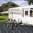 5x8 ft Reversible Outdoor Rug, Black/Gray Waterproof Plastic Straw Patio Mat, UV Resistant Easy-Clean Foldable Area Rug With Bound Edges for Camping RV Deck Porch Balcony Picnic-855911203-855911200