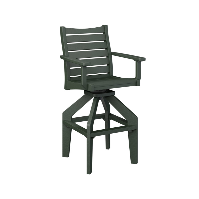 Berlin Gardens Bristol Swivel Chair, Aruba Blue, 30.5"