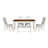 Barnouski Four Leg Dining Set-4105658-4105659-4105656