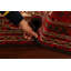 Tapis zone en laine ivoire/rouge 3 pi 4 po x 5 pi 8 po one-of-kind-noué la à la main new age balouch Marlen
