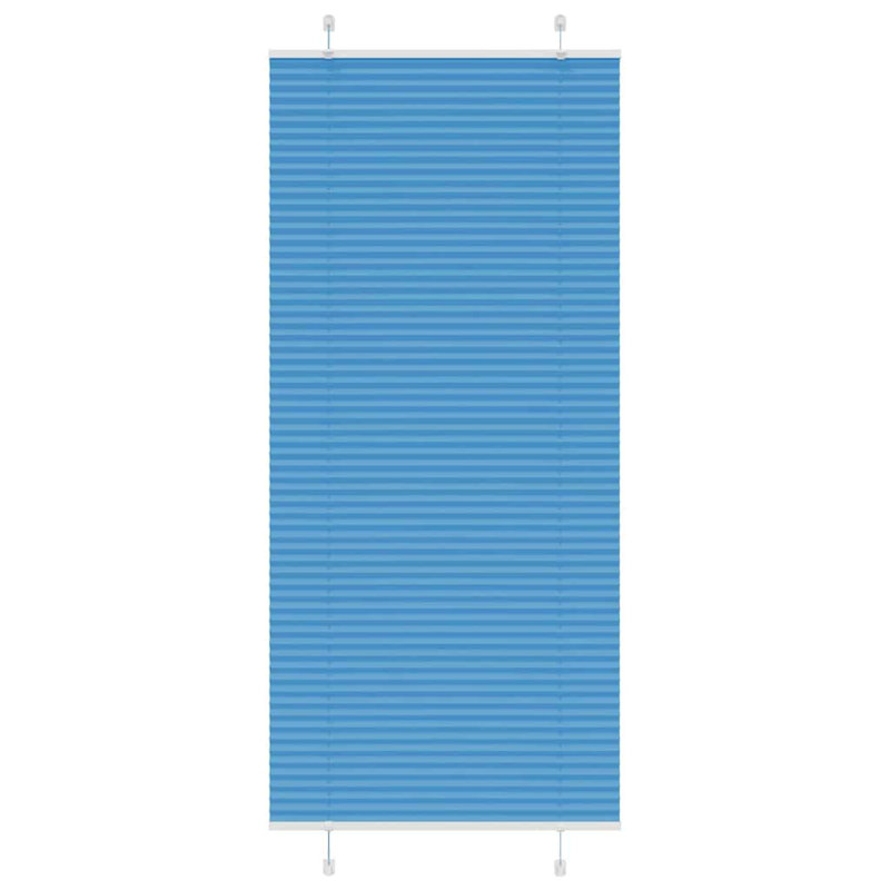 Room Darkening Pleated Shade, Blue, 95cmW x 200cmL