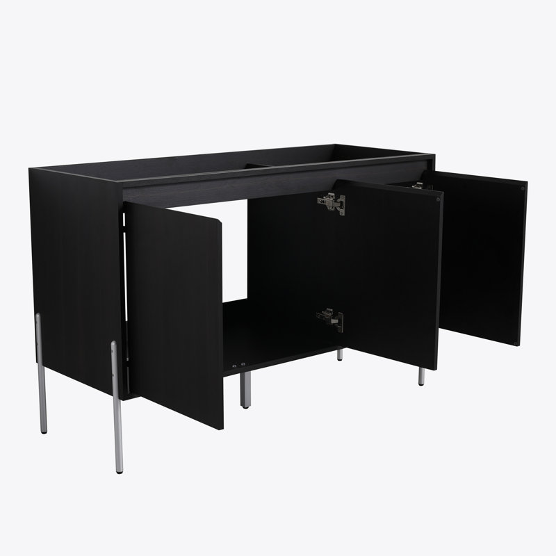 Meuble-lavabo autoportant 48 po avec portes à fermeture douce (ensemble KD) 48 po - évier inclus